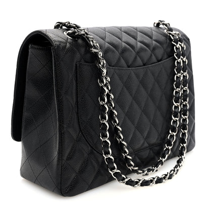 Chanel Caviar Quilted Maxi Single Flap Black 3 of 10