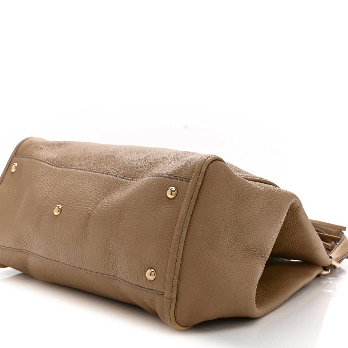 Pebbled Calfskin Medium Soho Shoulder Bag Camelia