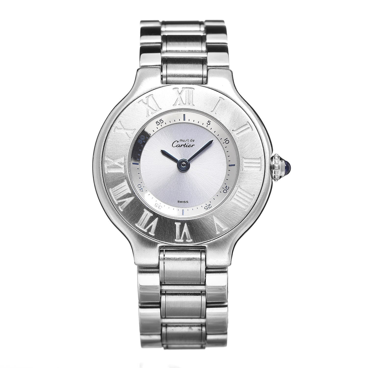 Cartier Stainless Steel 28mm Must De 21 Quartz Watch 1 of 8