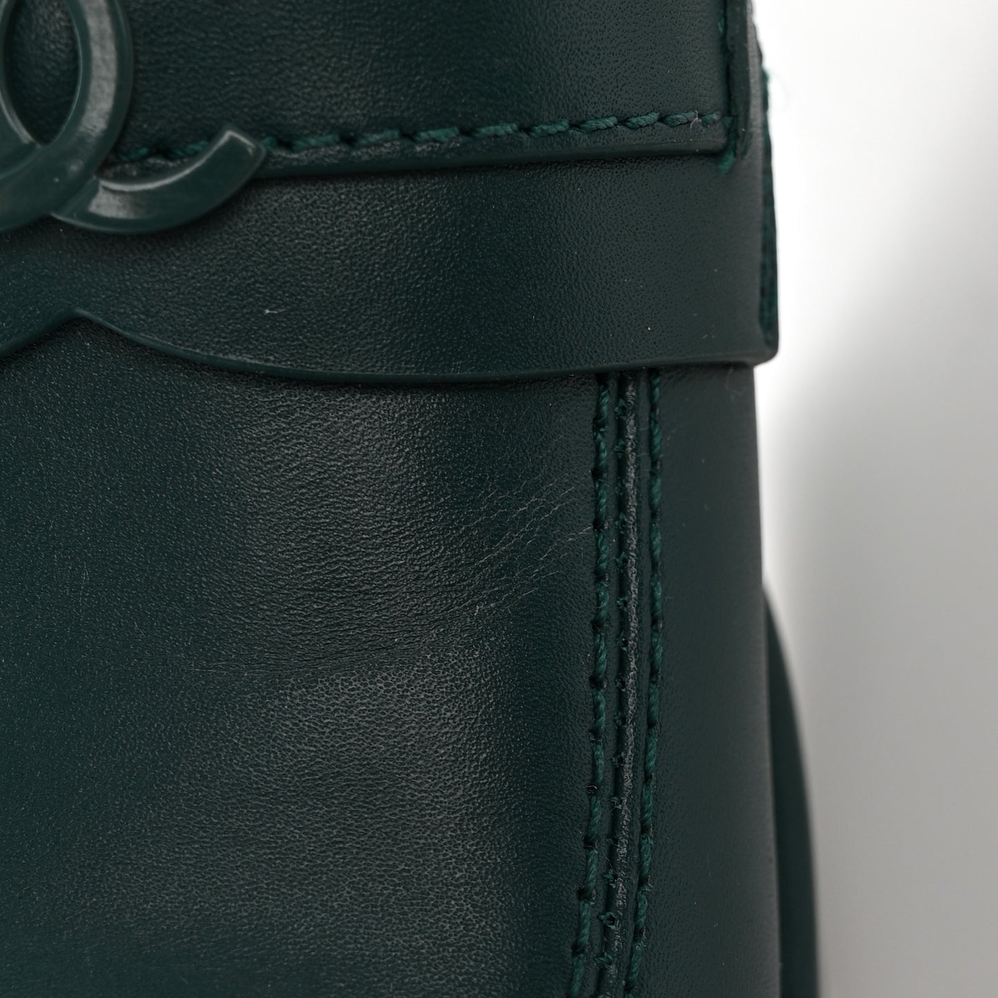 Calfskin CC Platform Loafers 39 Green