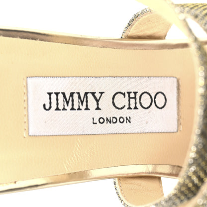 Jimmy Choo Glitter Lottie Sandals 39.5 Gold 8 of 8
