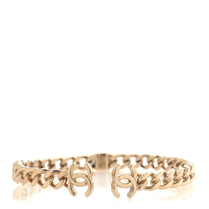 Chanel Metal CC Chain Link Choker Necklace L Gold 1 of 4