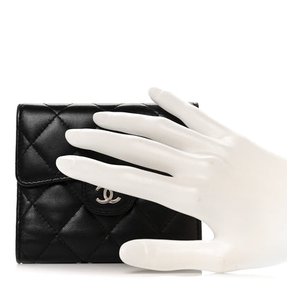 Chanel Lambskin Quilted Small Compact Wallet Black 2 of 12