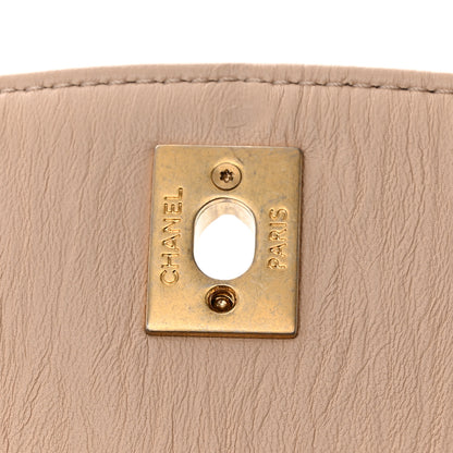 Chanel Crumpled Lambskin Quilted Mini CC Links Top Handle Flap Beige 11 of 11