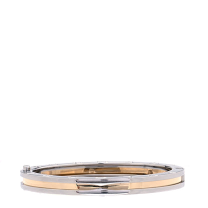 Bulgari 18K Yellow Gold Stainless Steel B.Zero1 Bangle Bracelet 3 of 7