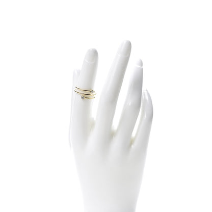 Tiffany 18K Yellow Gold Diamond Elsa Peretti Double Hoop Ring 52 6 2 of 6