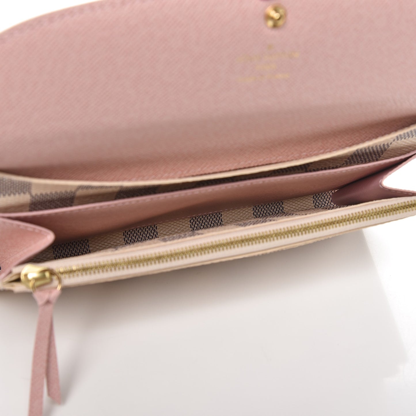 Damier Azur Emilie Wallet Rose Ballerine