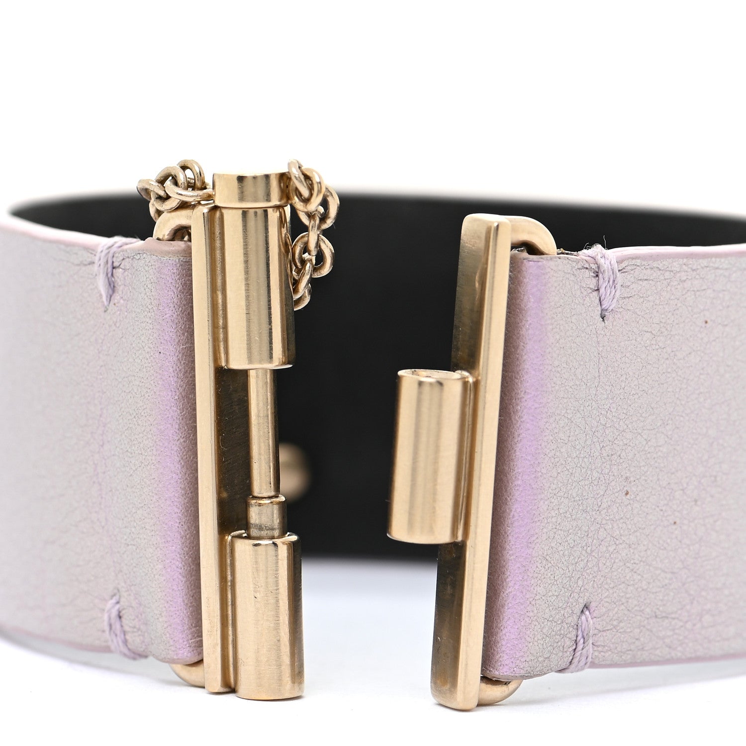 Chanel Calfskin CC Wide Cuff M Lilac 4 of 11