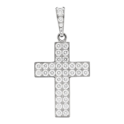 Cartier 18K White Gold Diamond Croix One More Cross Pendant 1 of 6