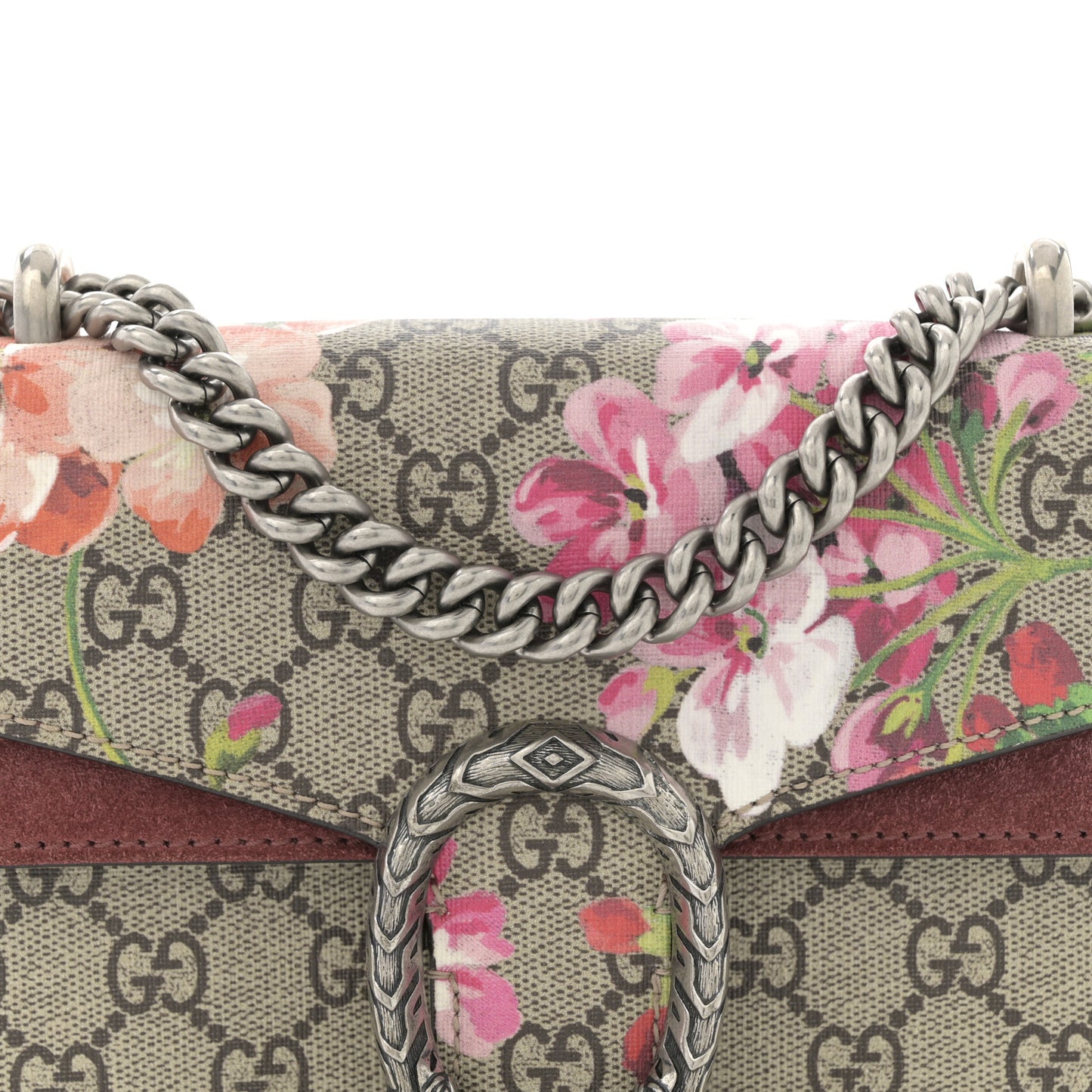 GG Supreme Monogram Blooms Mini Dionysus Shoulder Bag Beige Multicolor Dry Rose