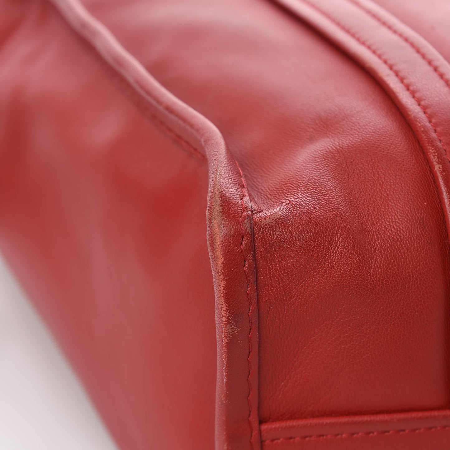 Agneau Small Bazar Shopper Tote Rouge Groseille