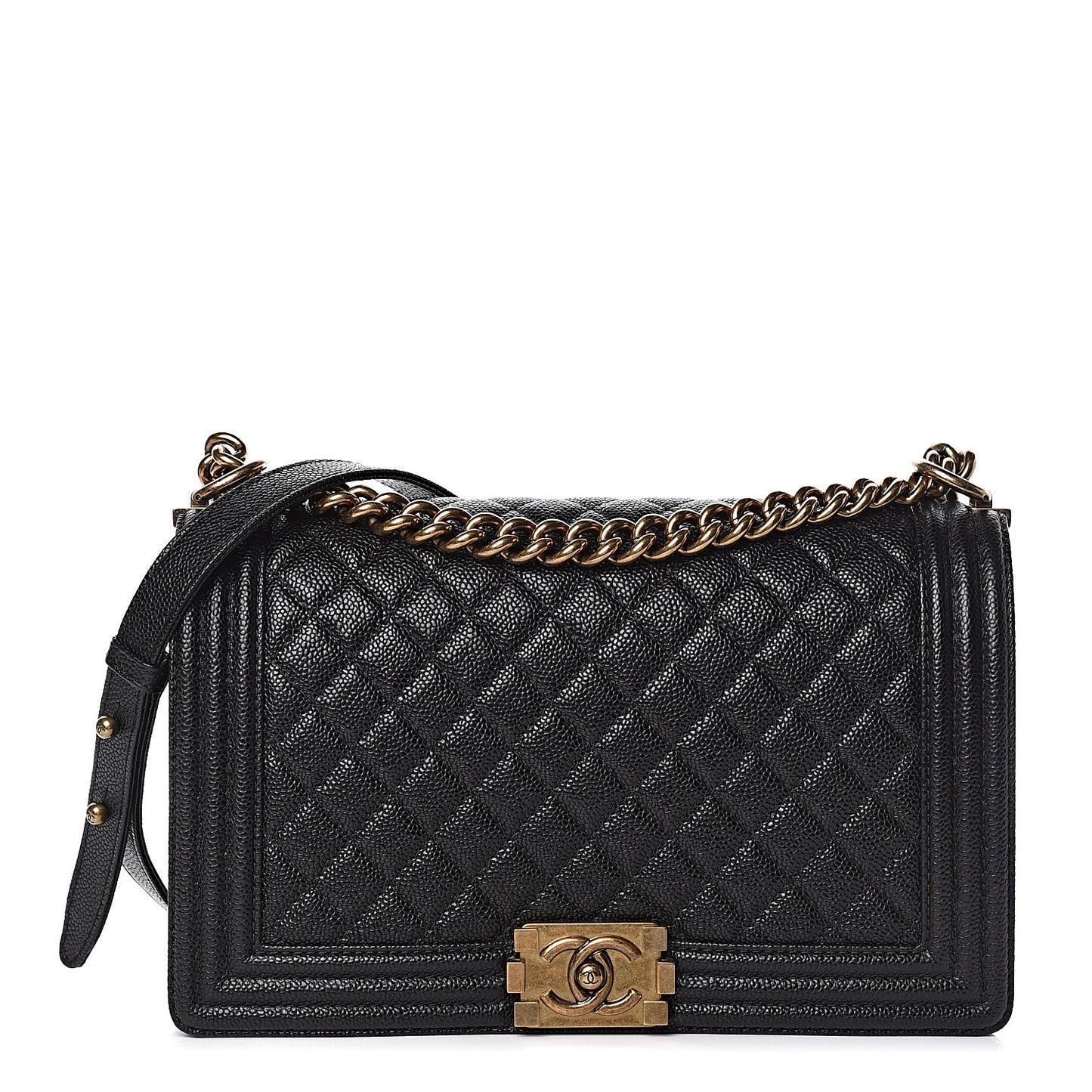 Caviar Quilted New Medium Boy Flap Black