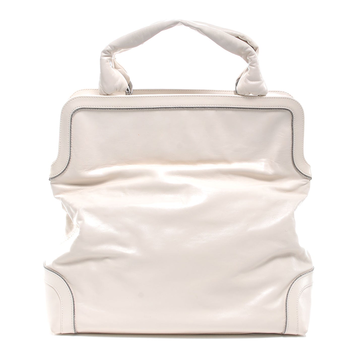 Leather Soho CC Shopper Tote White