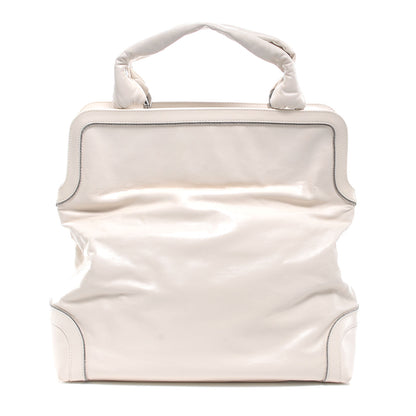 Chanel Leather Soho CC Shopper Tote White 3 of 7