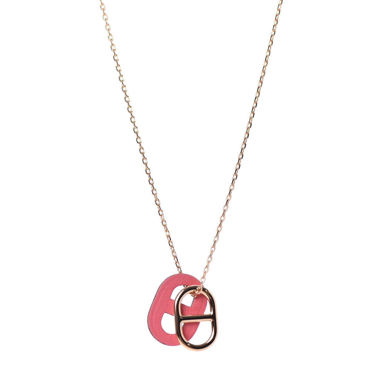Hermes Swift O'Maillon Pendant Necklace Rose Azalee 1 of 5
