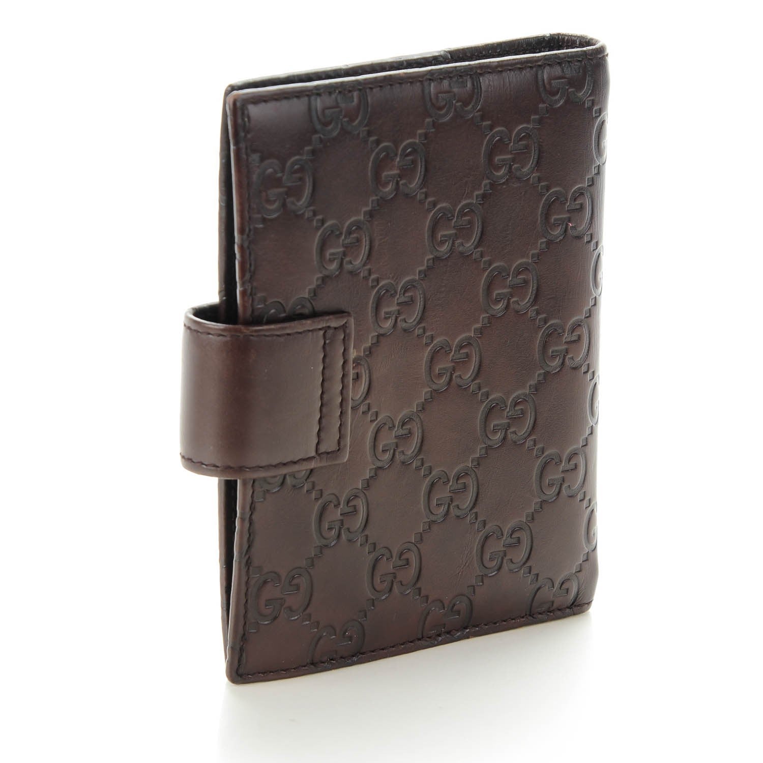 Gucci Guccissima Small Ring Agenda Dark Brown 3 of 7