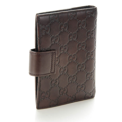 Gucci Guccissima Small Ring Agenda Dark Brown 3 of 7