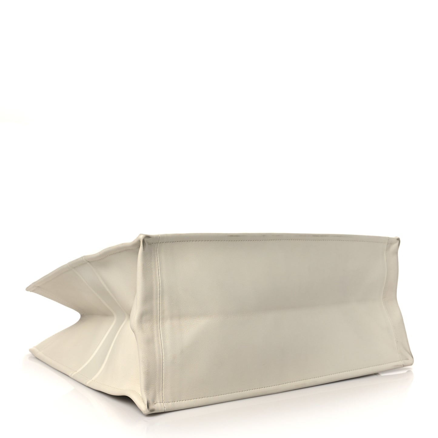 Calfskin Large Surrealism Book Tote Ivory