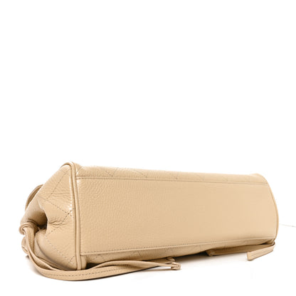 Chanel Grained Calfskin Stitched Urban Essentials Small Shopping Bag Beige 4 of 10