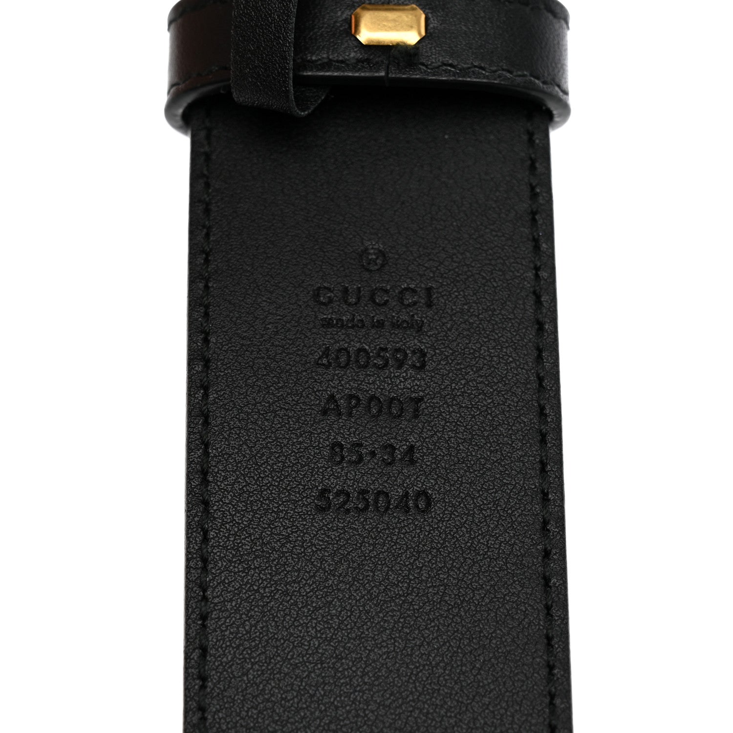 Gucci Calfskin Double G 40mm Belt 85 34 Black 3 of 5