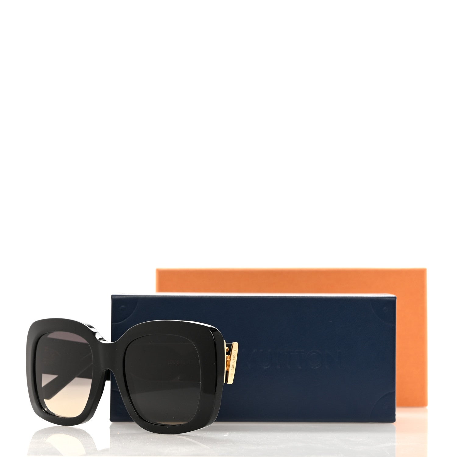 Louis Vuitton Acetate LV Empreinte Square Sunglasses Z1611W Black 7 of 7