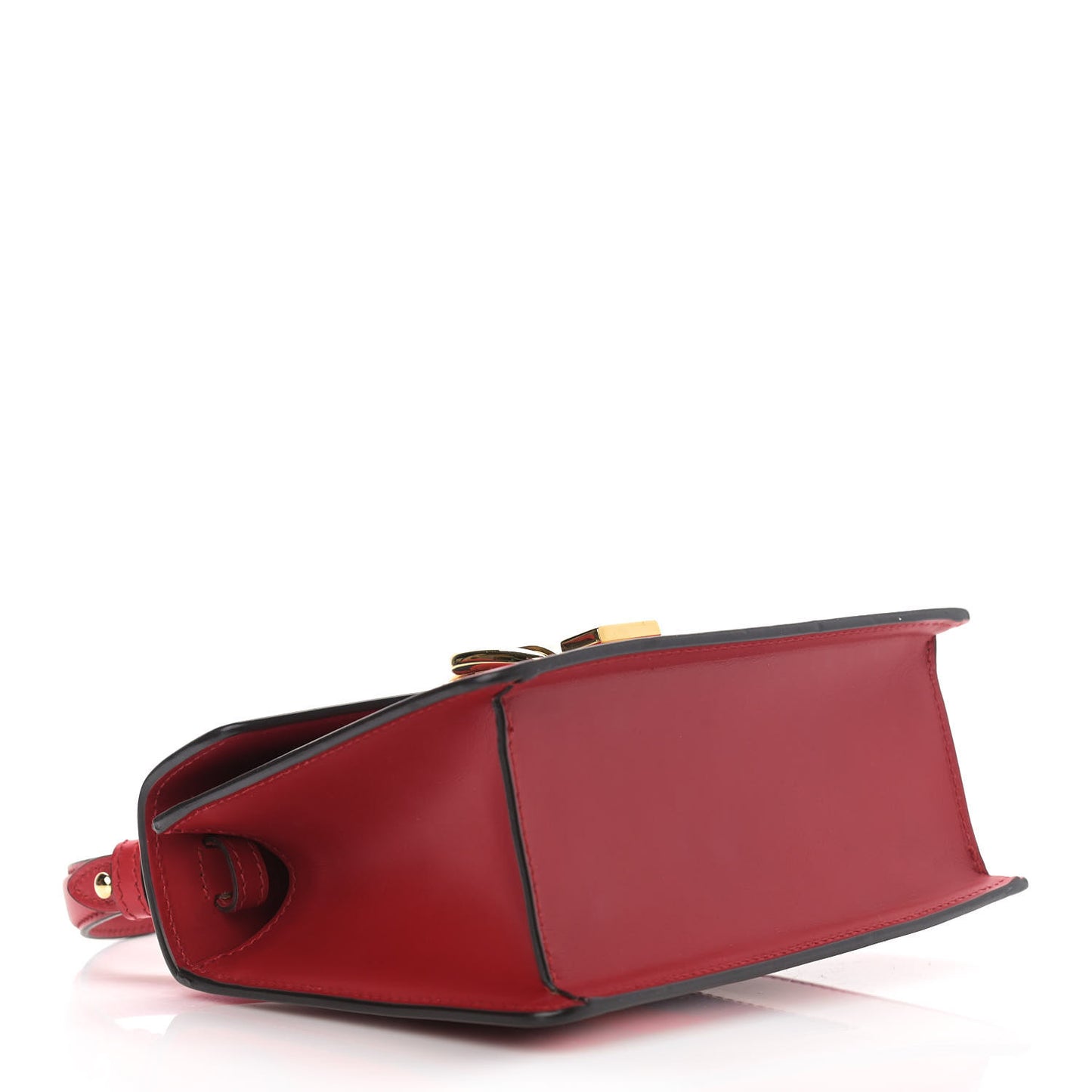 Calfskin Mini Sylvie Top Handle Bag Hibiscus Red