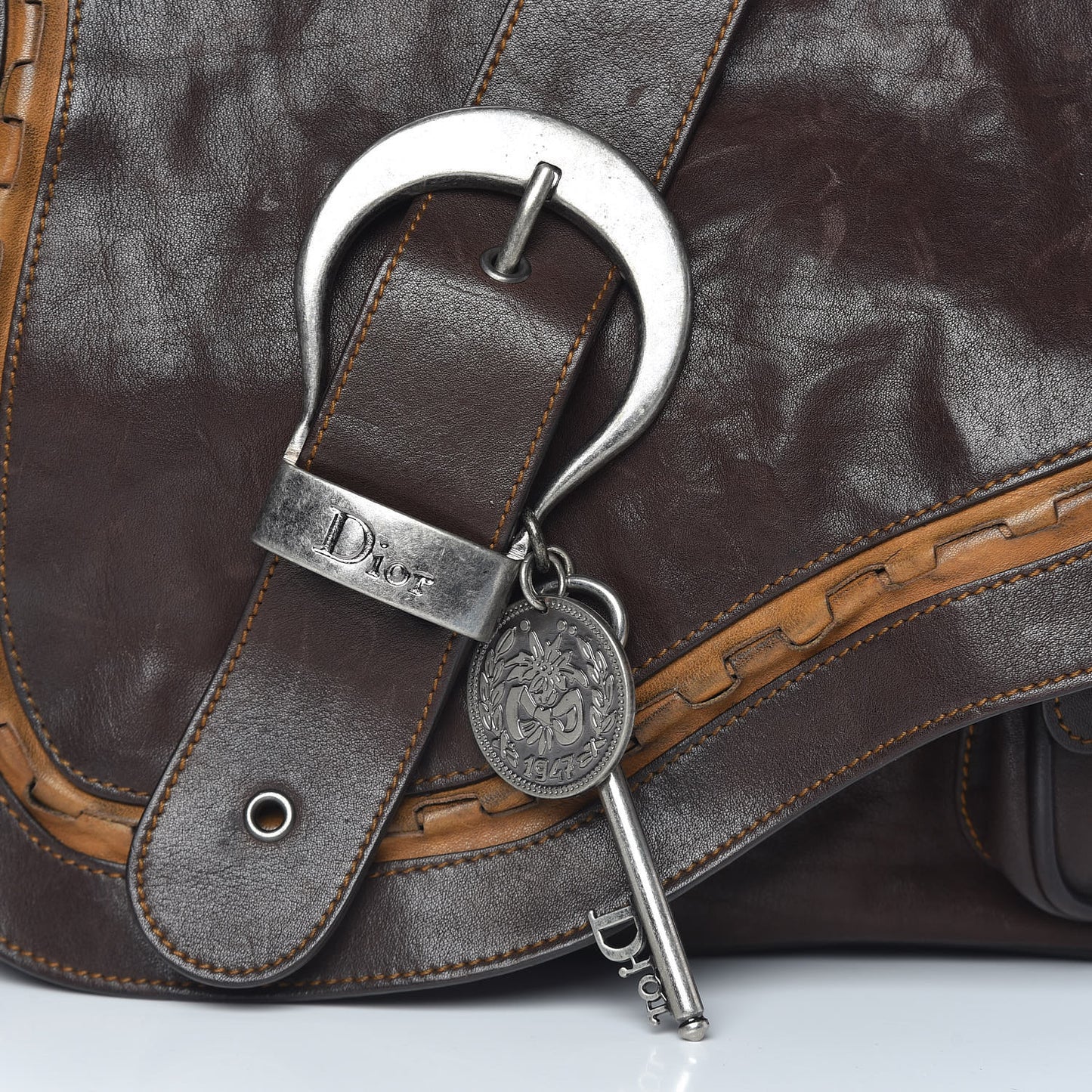 Calfskin Gaucho Double Saddle Bag Brown