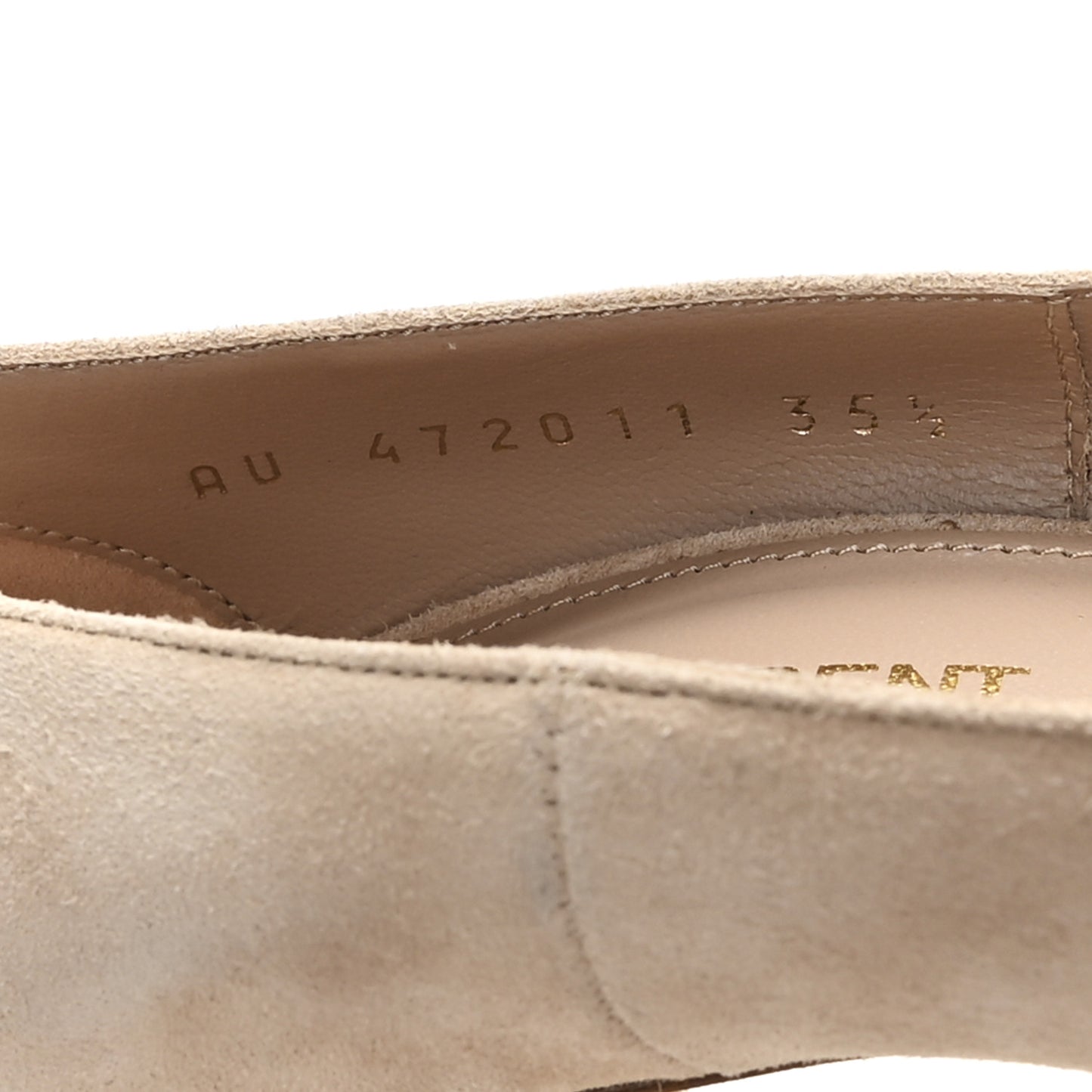 Suede Calfskin Opyum 110 Pumps 35.5 Misia Gold