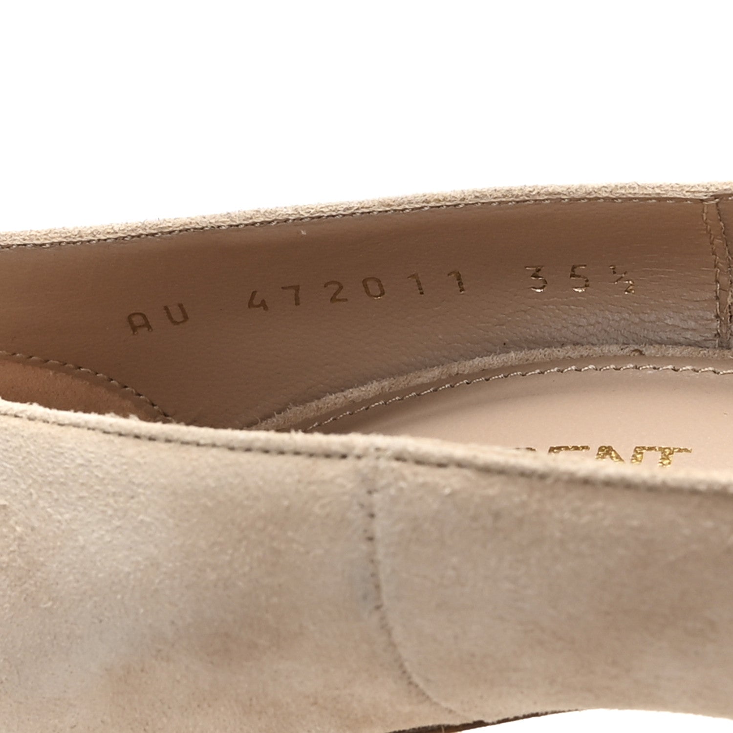 Saint Laurent Suede Calfskin Opyum 110 Pumps 35.5 Misia Gold 9 of 11