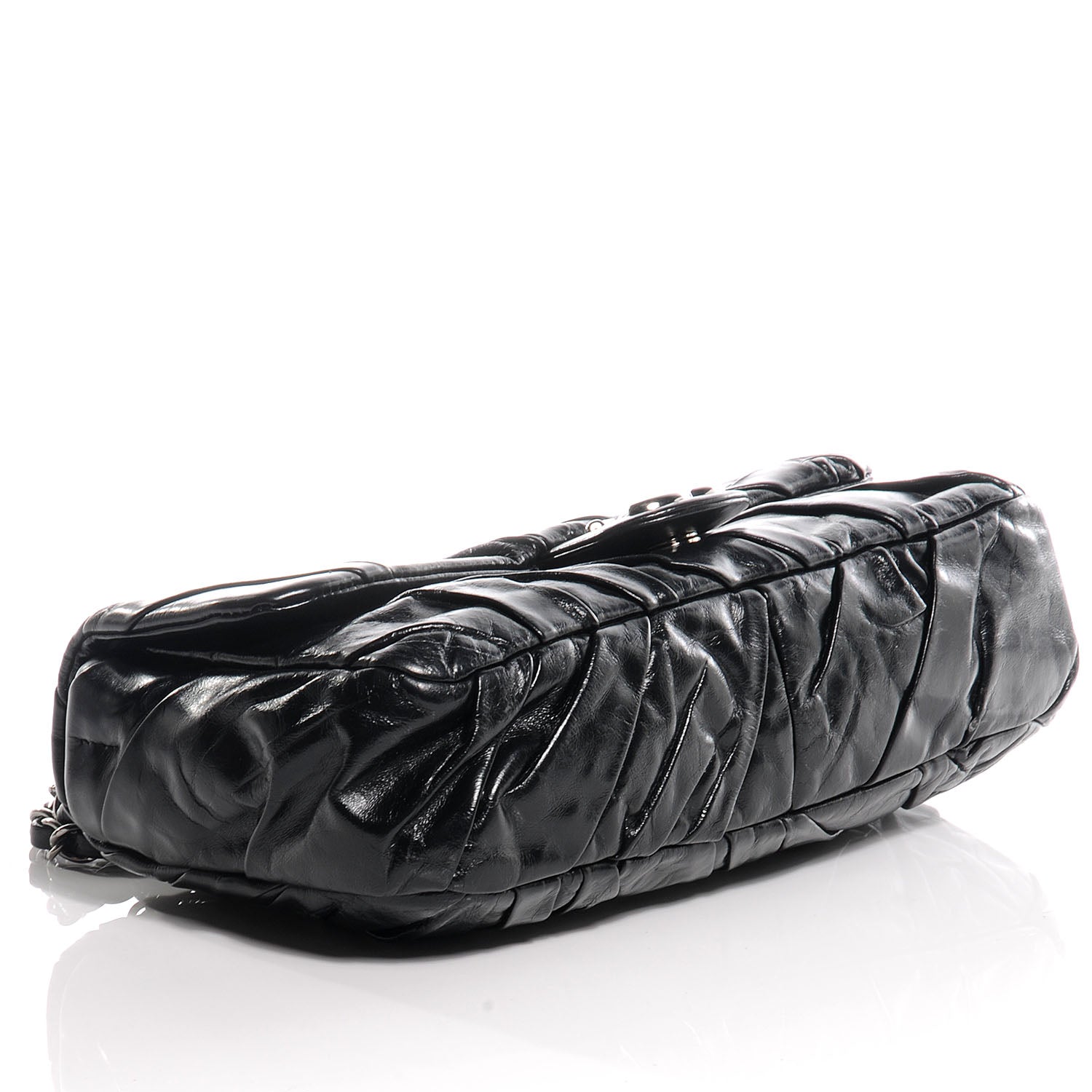 Chanel Glazed Calfskin Twisted Medium Flap Black 4 of 7