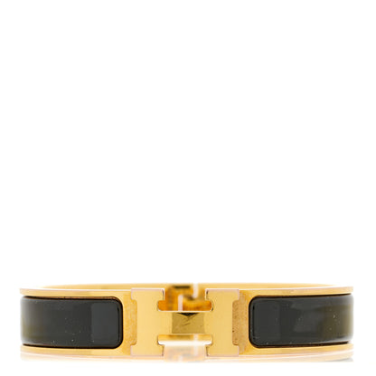 Hermes Enamel Narrow Clic Clac H Bracelet GM Black 1 of 4