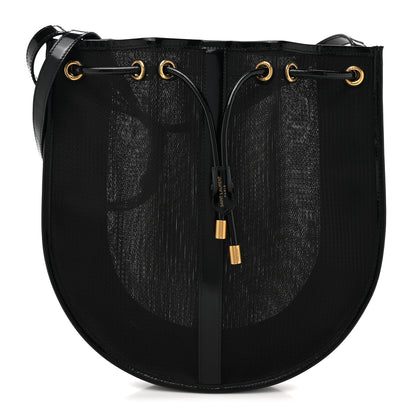 Saint Laurent Mesh Patent Daryl Shoulder Bag Black 1 of 10