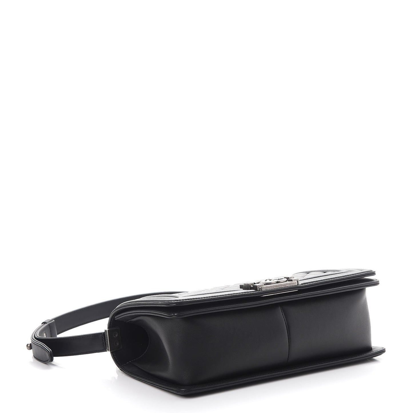 Calfskin Quilted Medium Boy Flap Black