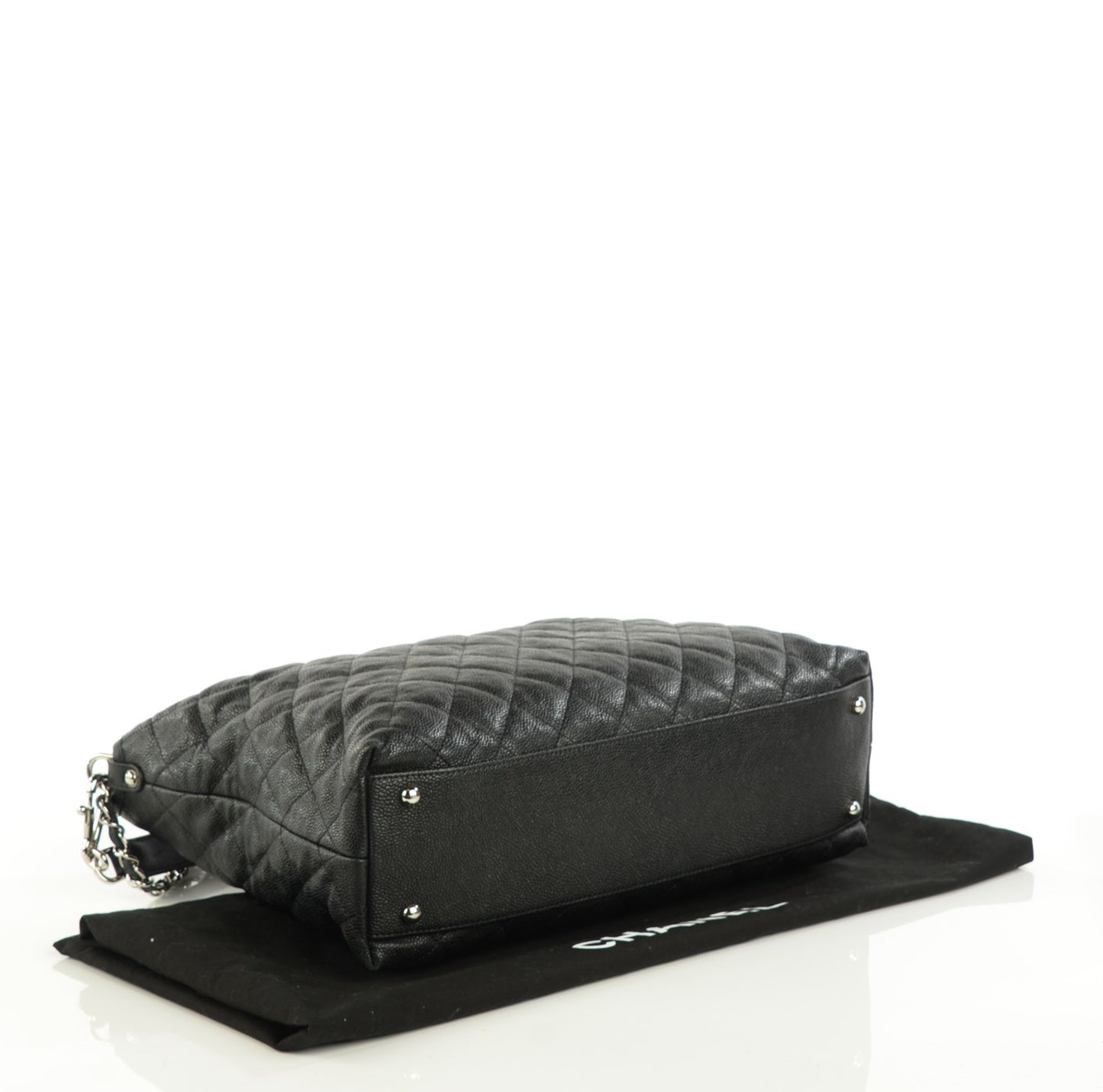 Caviar Quilted French Riviera Hobo Black