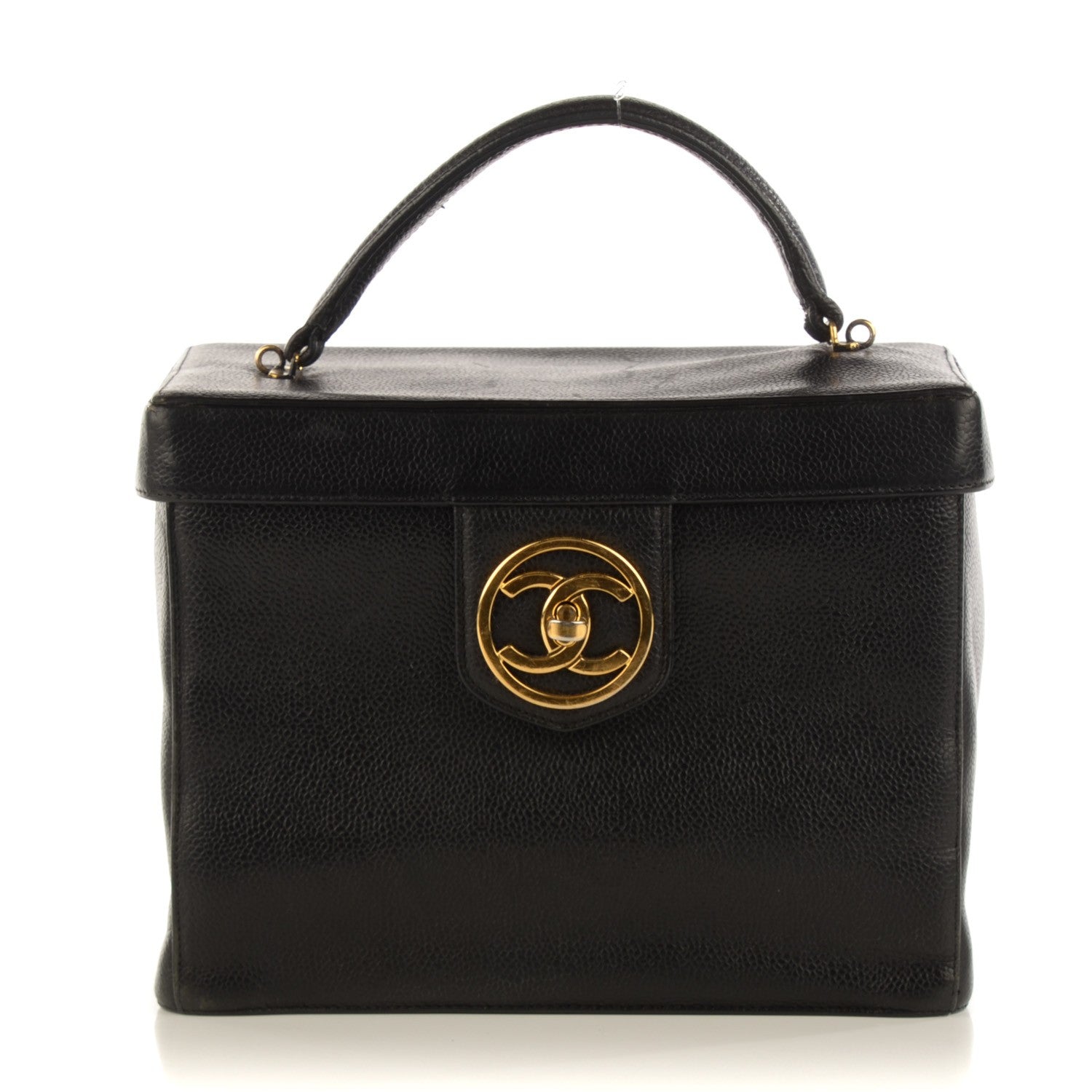 Chanel Caviar CC Vanity Cosmetic Case Black 1 of 9