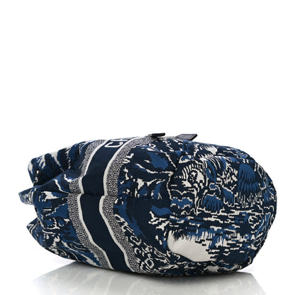 Christian Dior Technical Fabric Embroidered Palm Tree Toile De Jouy DiorTravel Pouch Blue 4 of 11
