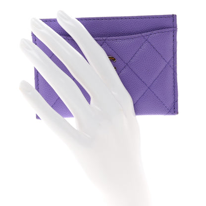 Chanel Caviar Quilted Wallet Purple 2 of 9