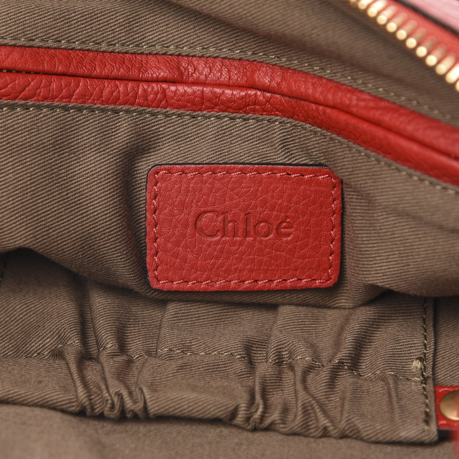 Chloe Calfskin Medium Marcie Satchel Red 6 of 10