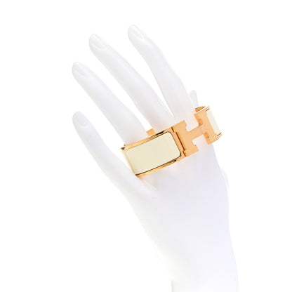 Hermes Enamel Wide Clic Clac H Bracelet PM Creme 4 of 4
