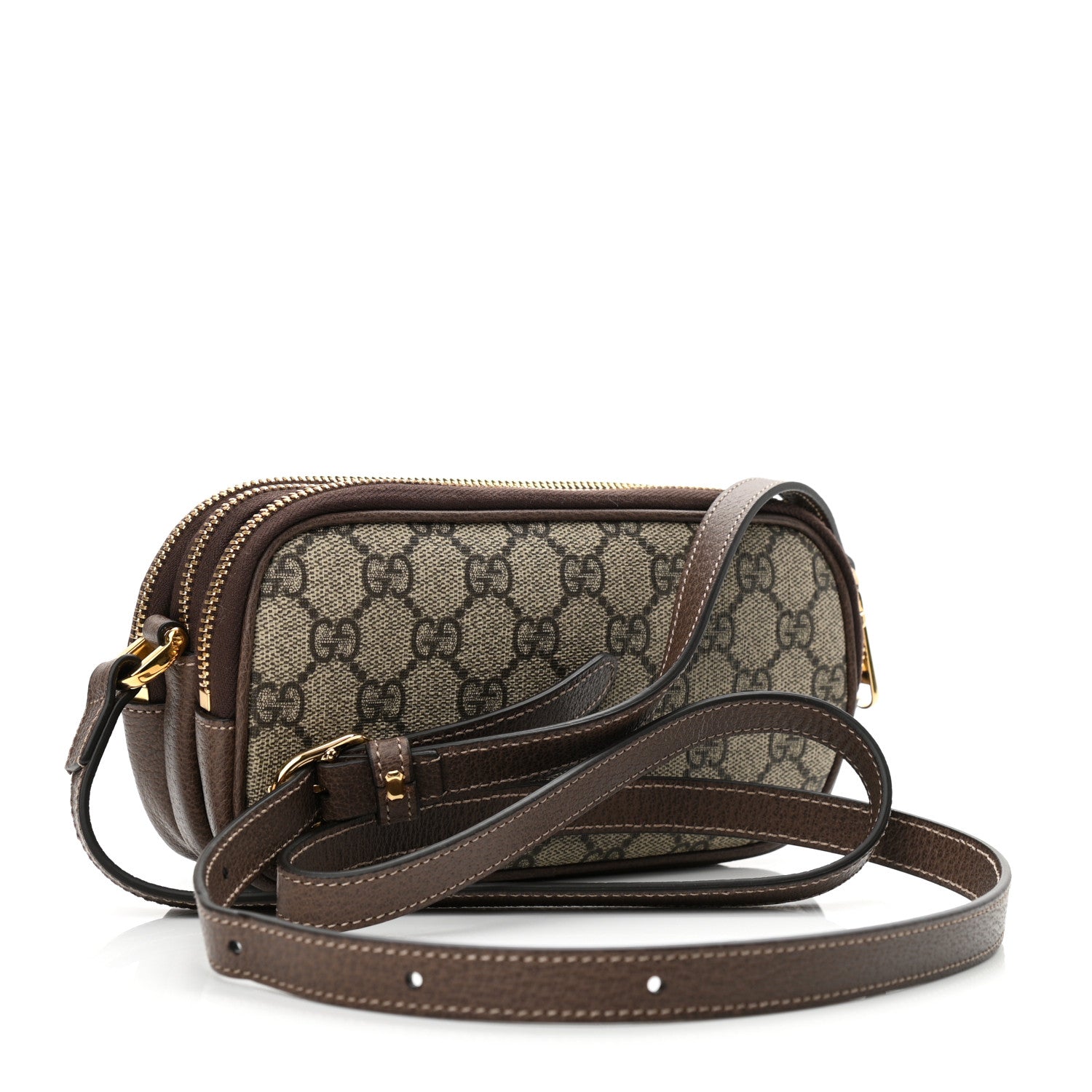 Gucci GG Supreme Monogram Web Mini Ophidia GG Bag Brown 2 of 10