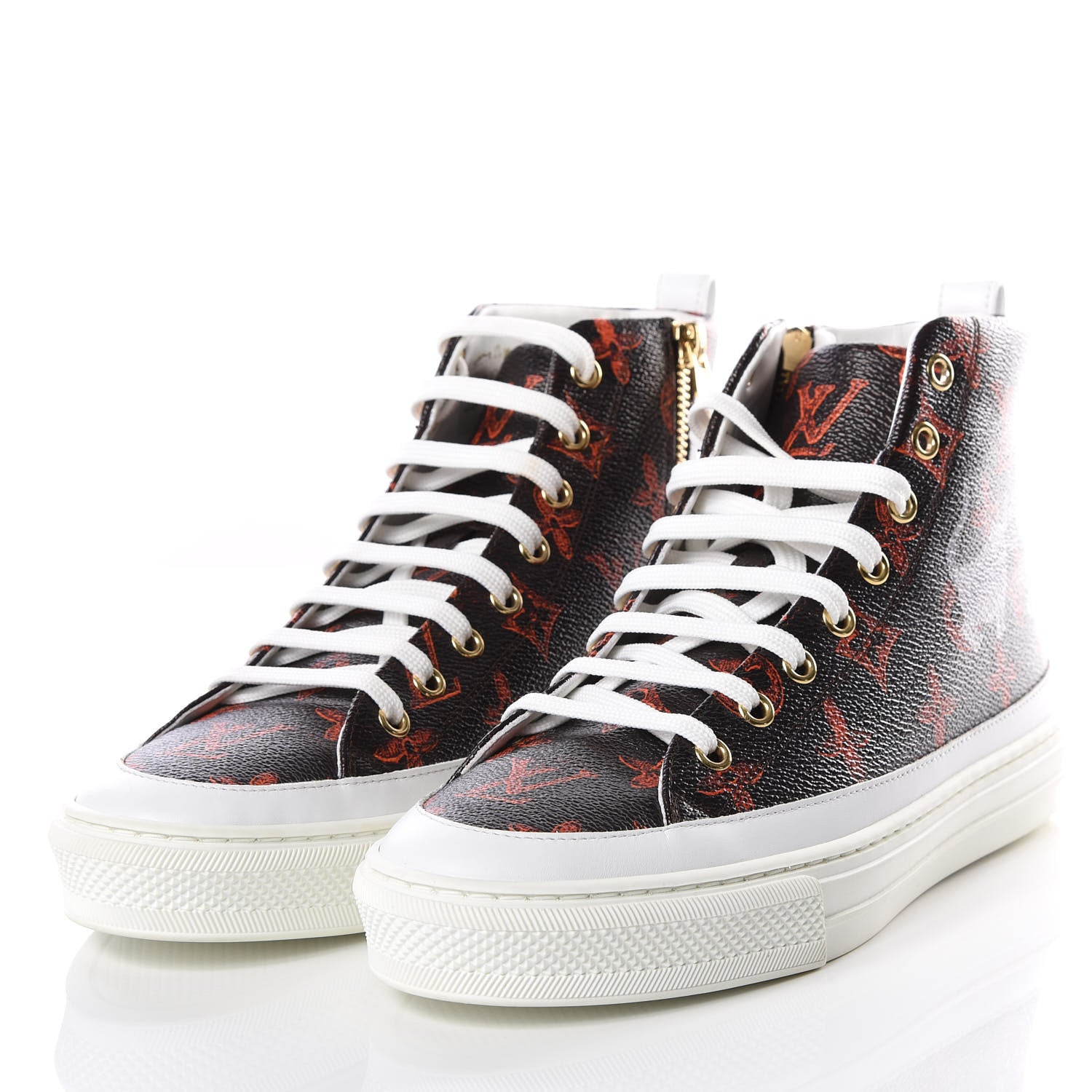 Louis Vuitton Catogram Stellar Sneaker Boots 37 Marron 2 of 9