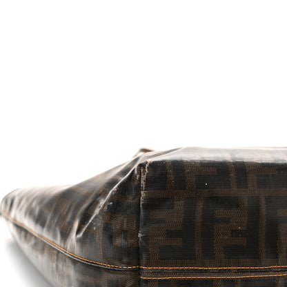 Fendi Zucca Spalmati Matrioska Small Roll Tote Tobacco Black 14 of 18