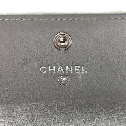 Chanel Metallic Calfskin Quilted Palette Card Holder Silver 6 of 10