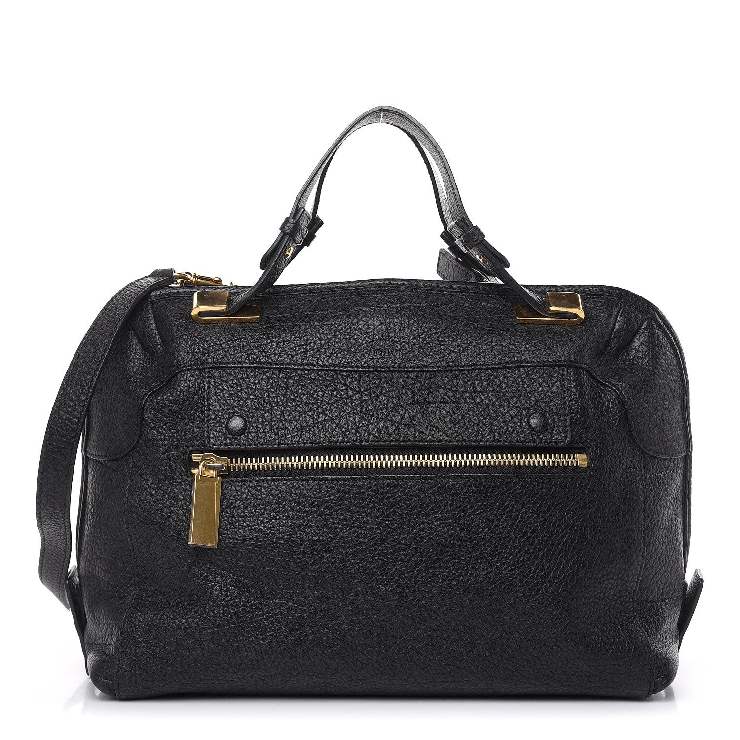 Chloe Grained Calfskin Brooke Satchel Black 1 of 10