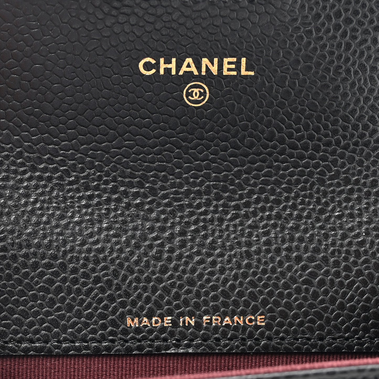 Caviar Quilted Flap Card Holder Wallet Black
