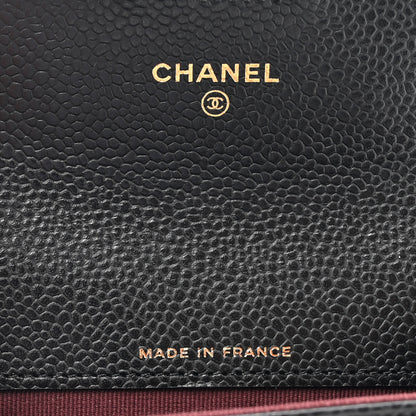 Chanel Caviar Quilted Flap Card Holder Wallet Black 6 of 9