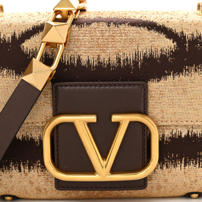 Valentino Garavani Canvas Bi-Color VLogo Stud Sign Shoulder Bag 7 of 9
