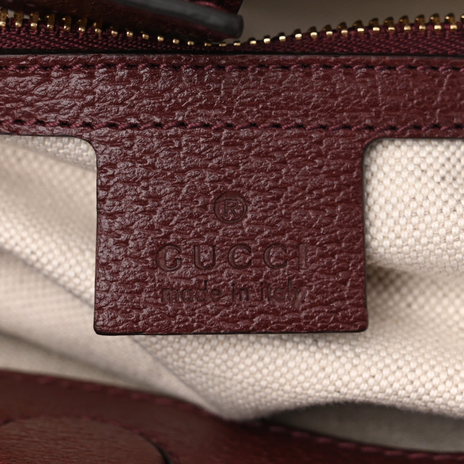 Gucci Monogram Textured Dollar Calfskin Web Medium Ophidia Shopping Tote Sahara Rubino Chardonnay 6 of 10