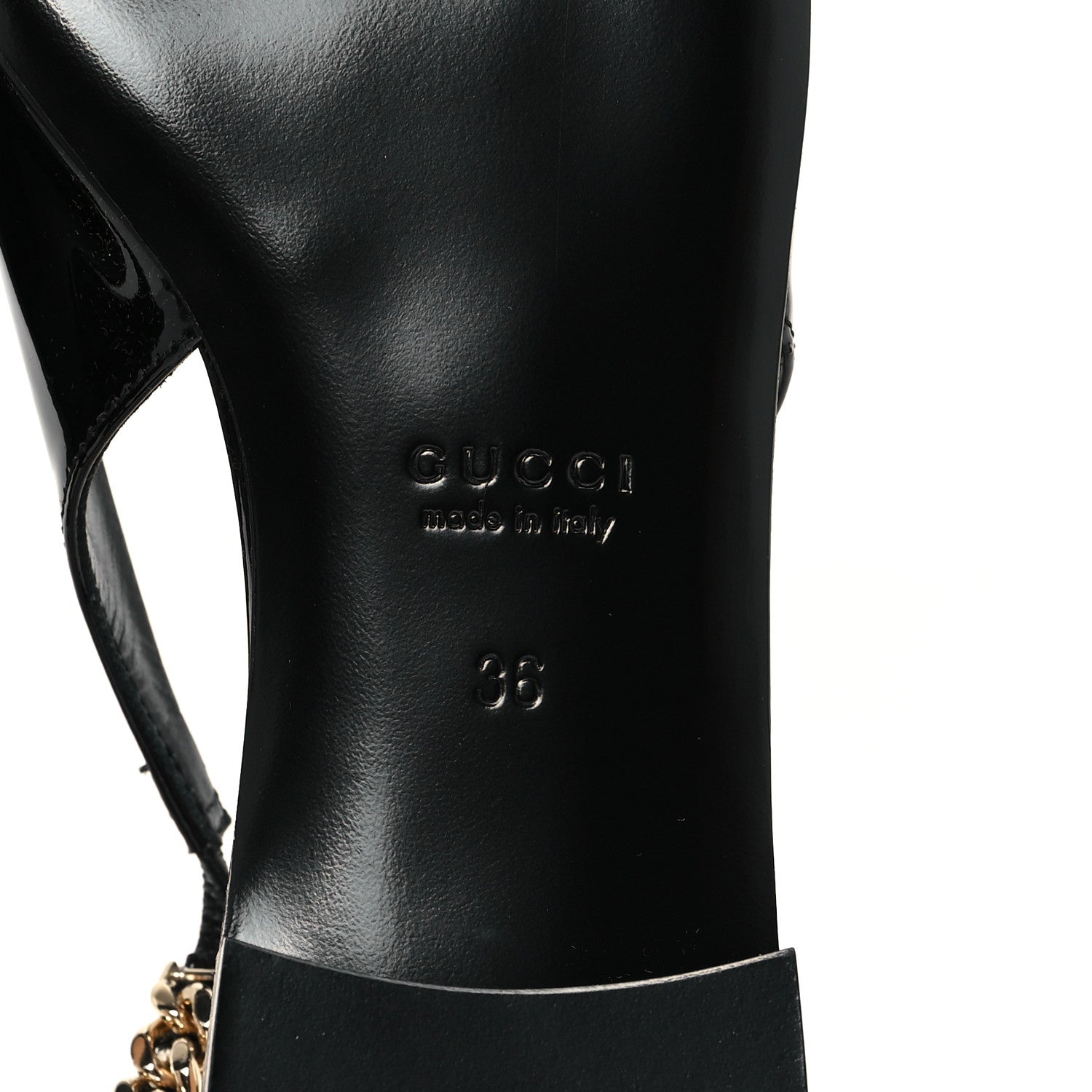 Gucci Patent Signoria Ballet Slingback Ballet Flat 36 Black 7 of 10