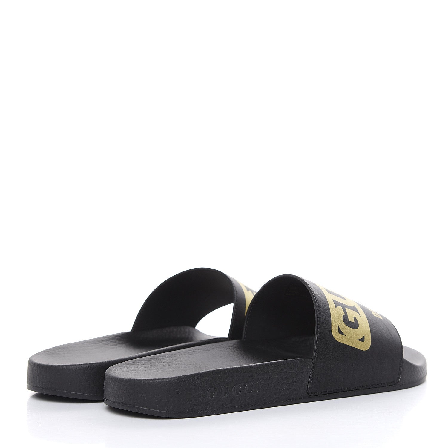 Gucci X DAPPER DAN Rubber Mens Slide Sandals 10 Black 4 of 7